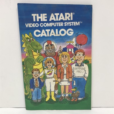 The Atari Video Computer System Catalog (Blue) ATARI 2600 Rare Miscut Booklet.
