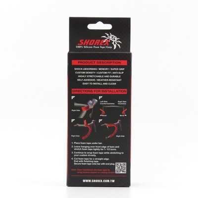 Shorex Asti Road Bikes Handle Bar Tape EVA Pro Sport Silicone Foam Black Diamond