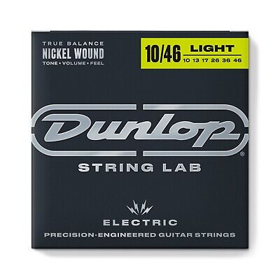 Three sets of Dunlop Performance+ Electric Guitar Strings; gauges 10-46; 3-PACK