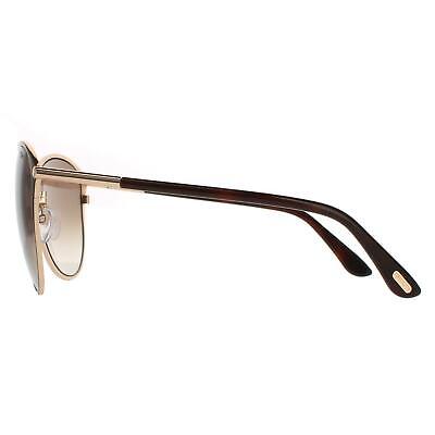 Pre-owned Tom Ford Sunglasses Penelope Ft0320 28f Brown Gold With Havana Brown Gradient