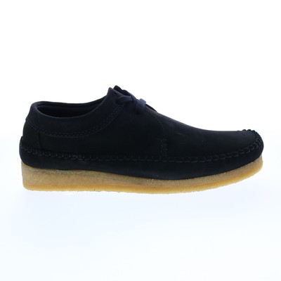 

Clarks Weaver 26165081 Мужские черные замшевые оксфорды и туфли на шнуровке повседневная обувь, Черный, Clarks Weaver