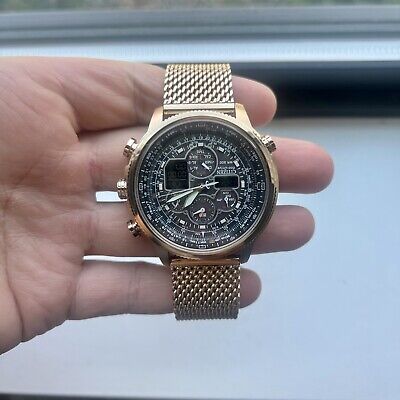 Citizen Eco-Drive Promaster Navihawk A-T Rose Gold Rare 48mm Citizen Eco-Drive Promaster Navihawk A-T Rose Gold Rare 48mm