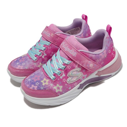 Skechers S Lights-Star Sparks Розовые разноцветные белые детские дошкольные повседневные 302324-LPKMT