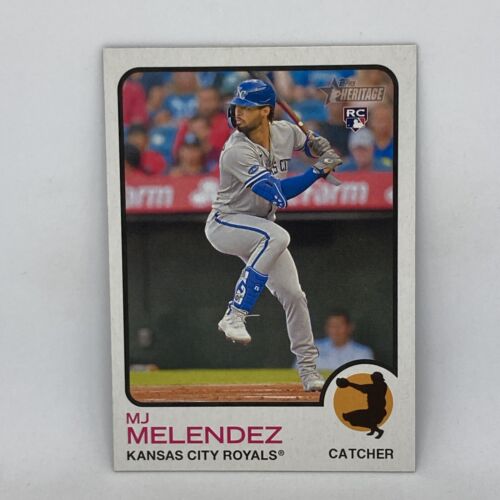 MJ Melendez Rookie Insert 2022 Topps Heritage Baseball Card #586 Mint Condition. rookie card picture
