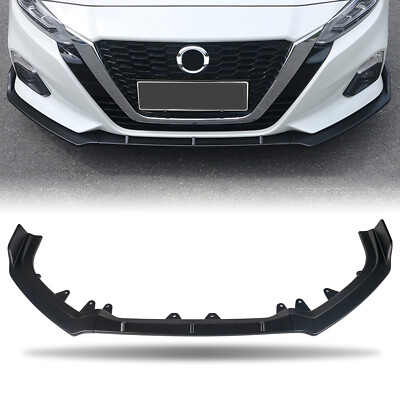 For 7th Nissan Altima 2019-2023 Front Bumper Lip Body Kit Spoiler Matte Balck 