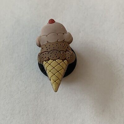 Shoe Charm for Crocs Chocolate Ice Cream Cone Cherry On Top