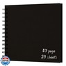 DIY Scrapbook Album 7x7 Inch – Hardcover Kraft Paper Photo Book, Blank Memory Scrap Book for DIY Crafts, Wedding, Anniversary, 40 Pages (20 Sheets), Black