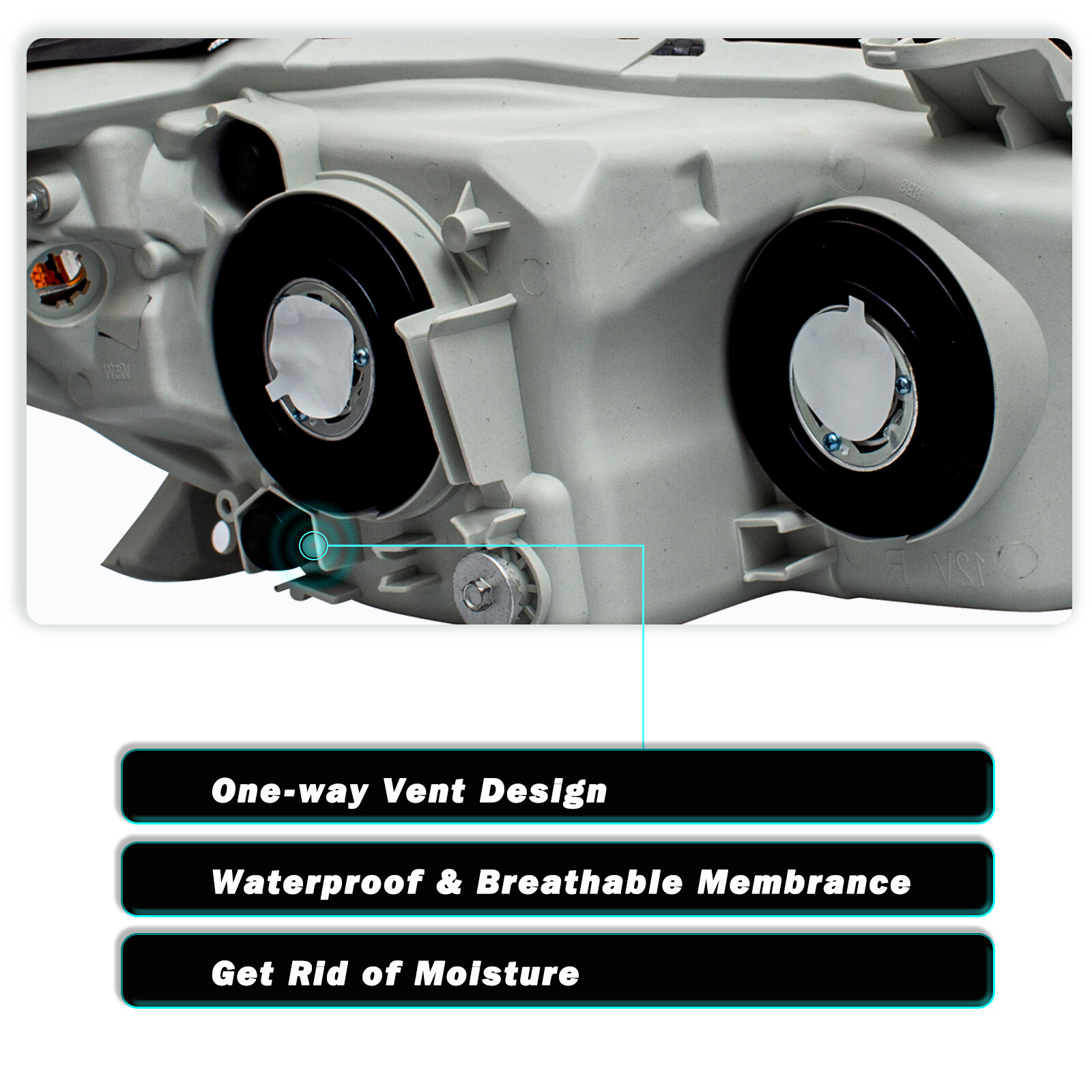 Pair Headlights Assembly for 2005-2006 Toyota Camry LE SE XLE Sedan Black Amber