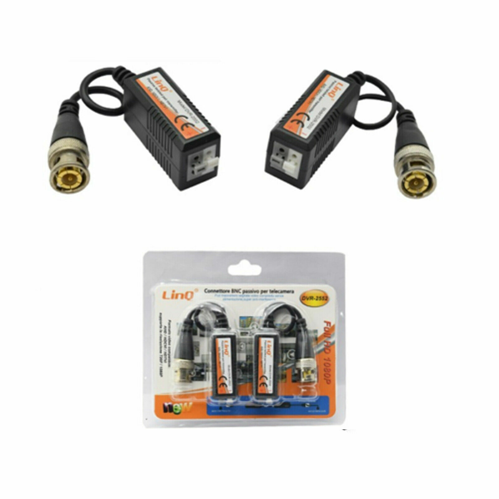 Connettore Adattatori BNC Passivo Per Telecamera Full Hd 1080p Linq DVR-2552