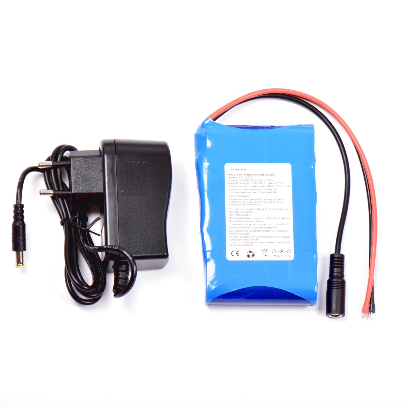 PACCO BATTERIA LITIO 12 VOLT 7000mAh 7Ah 12V RICARICABILE 111x73x19mm G4E2