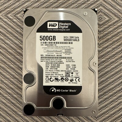  Western Digital Black WD5001AALS 500GB 3.5-inch SATAII 32MB cache 7200RPM 