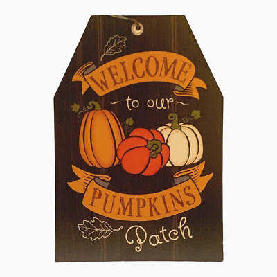 Welcome to our Pumpkin Patch Hanging Decor 9x13 in 