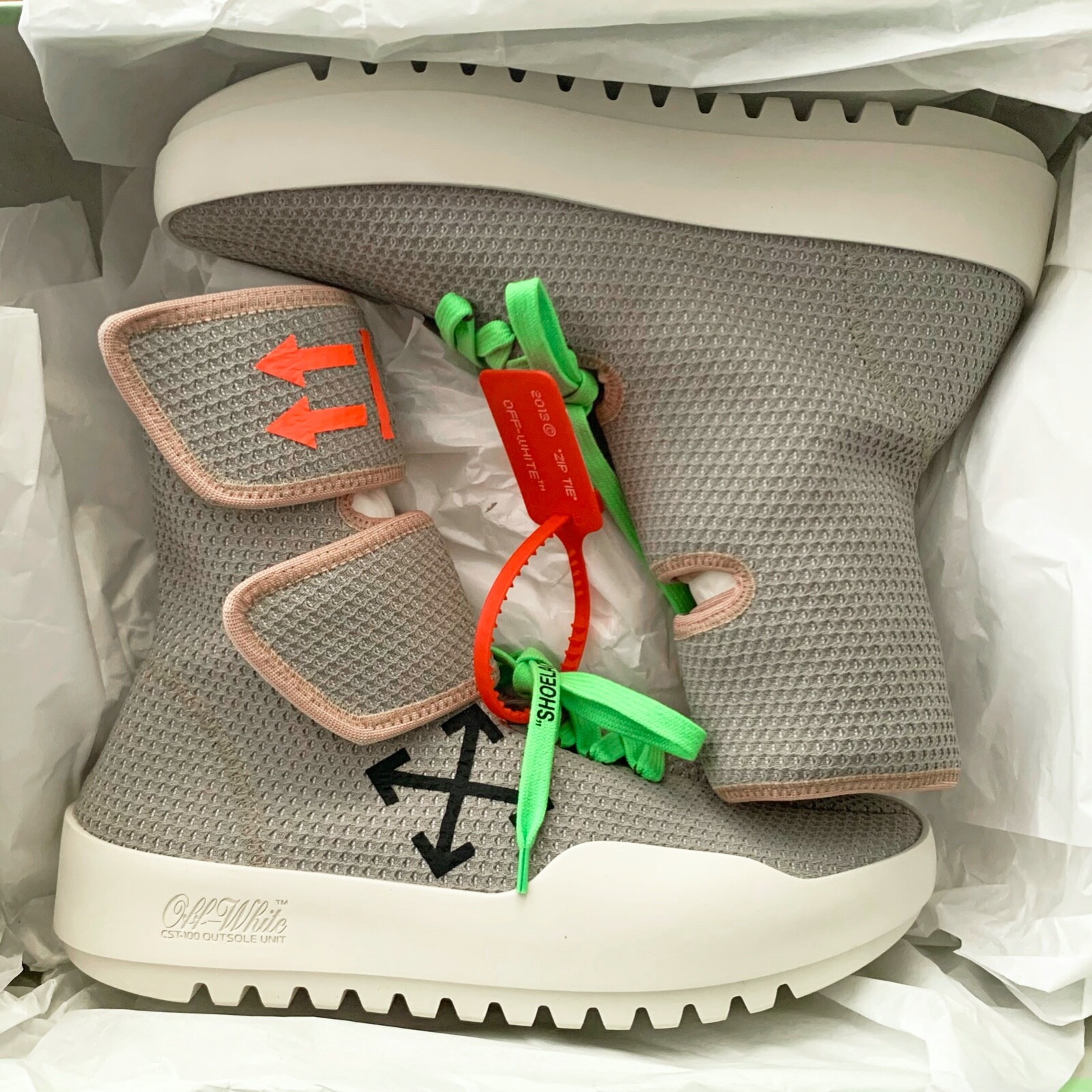 $795 OFF-WHITE c/o VIRGIL ABLOH Moto Wrap High Top Knit $795 OFF-WHITE c/o VIRGIL ABLOH Moto Wrap High Top Knit