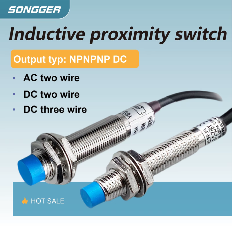 Metal Shell Inductive Proximity Switch LJ8A3-2-Z/BX NPN NO 2mm M8 DC6-36V 3Wire