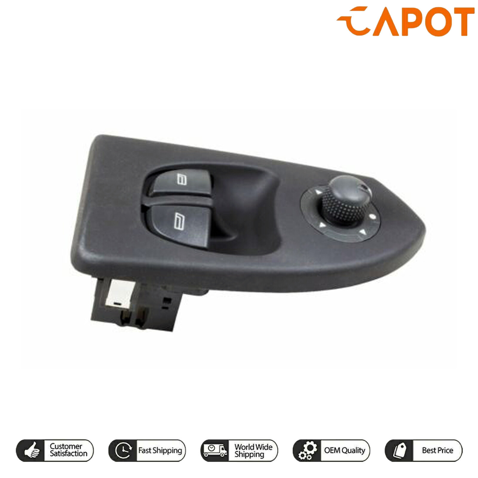 Fiat Ducato-II & III 24 Pin LHD Window and Mirror Control Switch - 6554T3