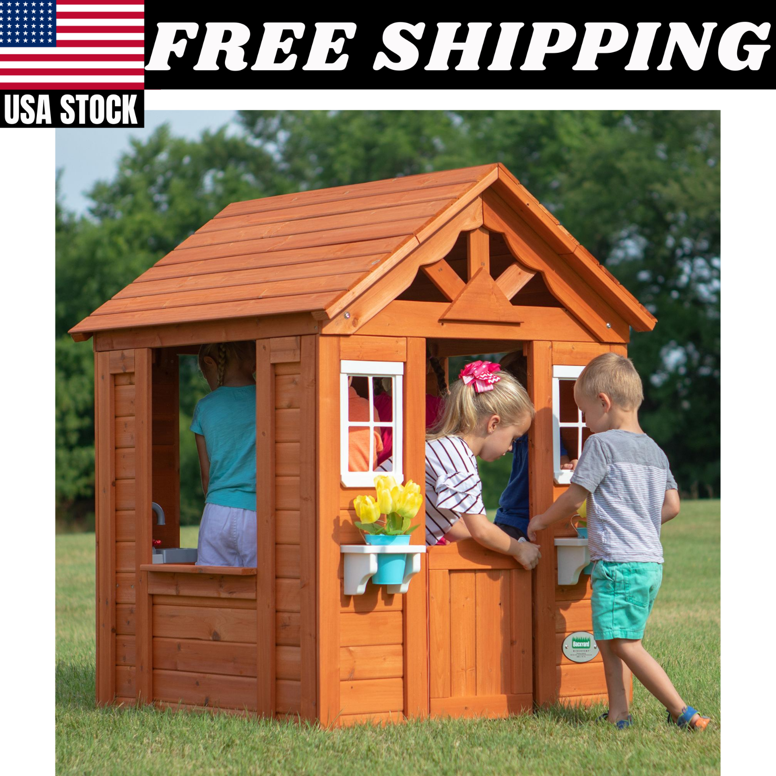backyard discovery timberlake all cedar playhouse