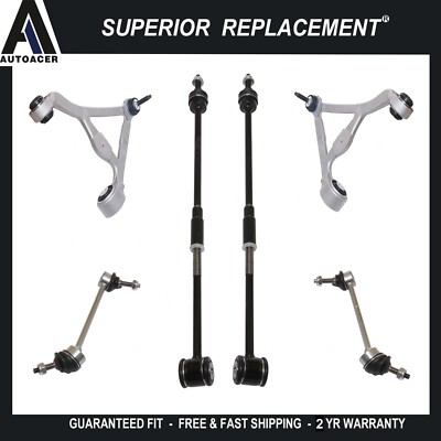 Rear Upper Control Arms, Rear Sway Stabilizer Bar Links & Tie Rods 6p For JAGUAR
