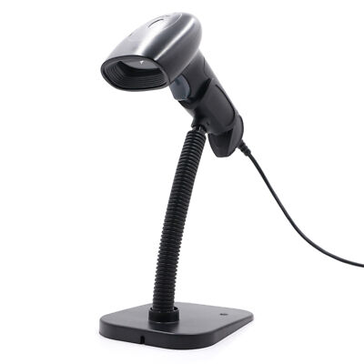 Handheld USB 1D 2D QR Barcode Scanner Wired Bar Code with Stand for Library S2V1