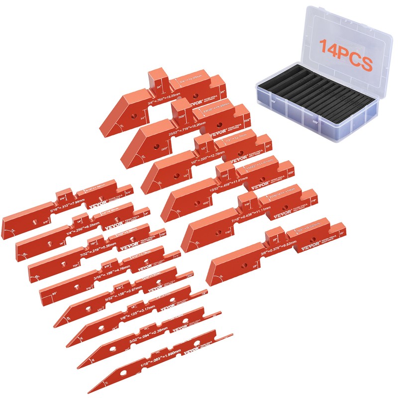 VEVOR Router Table Setup Bars 14PCS Precision Aluminum Setup Blocks