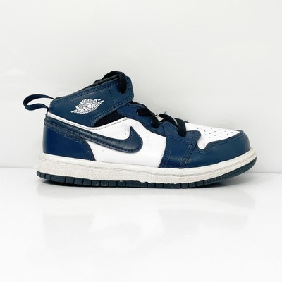 

Белые баскетбольные кроссовки Nike Boys Air Jordan 1 640735-411, размер 9C, Белый, Air Jordan 1