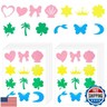 240pcs Tanning Stickers, 12 Styles Tanning Sunbathing Stickers Self-Adhesive Tan Stickers Sun Bed Stickers Tanning Bed Stickers for Girl Body Summer Beach Party Indoor Outdoor