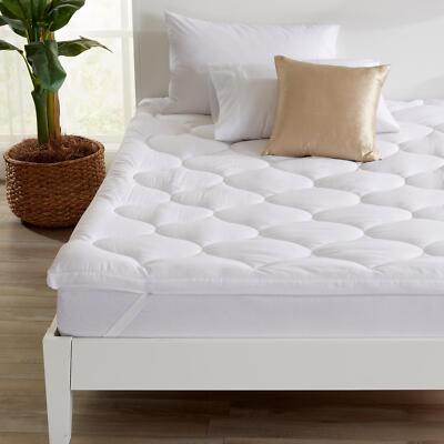 Great Bay Ultra Soft 2 Inch Down Alternative Mattress Topper Wave White Twin XL