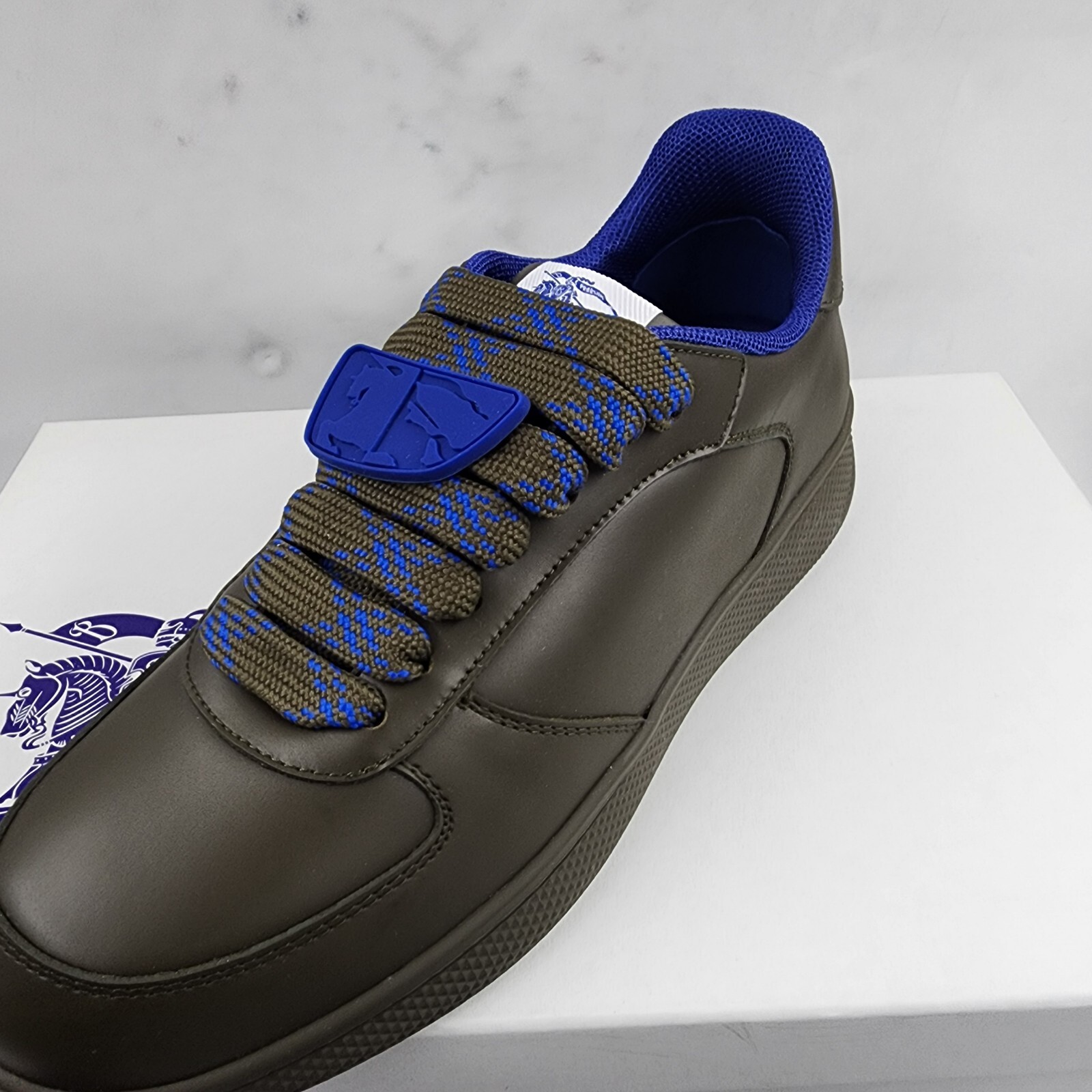 Burberry Terrace Low Top Leather Sneakers Men's 7US Loch Round Toe Lace Closure - Picture 5 of 20