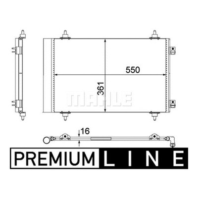 MAHLE Air Conditioning Condenser AC 487 000P FOR Expert Scudo Dispatch Tepee C8