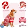 Uadonile Dog Pajamas,95% Cotton Thermal Jumpsuit, Comfortable Striped PJS,Size from XS-XXXL,for Small Large Dog breedss,Red Extra Large, XXL