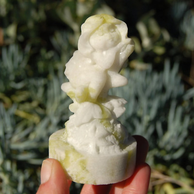 CLEARANCE was 69.99 | 4in Mermaid Crystal Carving, Lantian Jade
