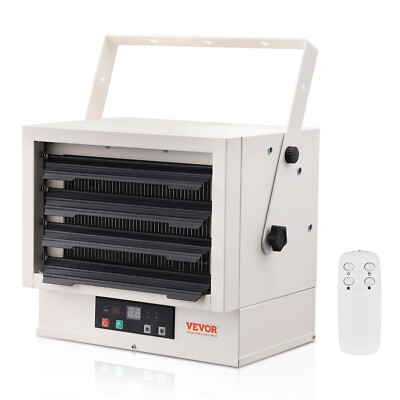 VEVOR Electric Garage Heater, 5000-Watt Digital with Remote Ceiling/Wall Mount