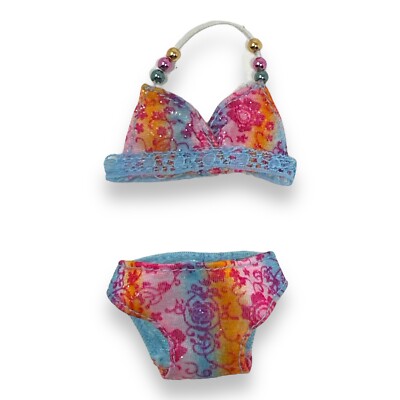 Barbie Doll Teresa Beach Party Blue Floral Swimsuit Bikini Only