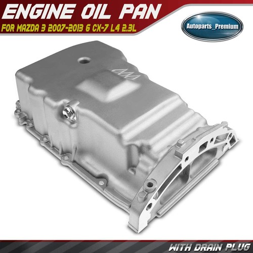Engine Oil Pan for Mazda 3 2007-2013 6 2006-2007 CX-7 07-12 L4 2.3L Turbocharged