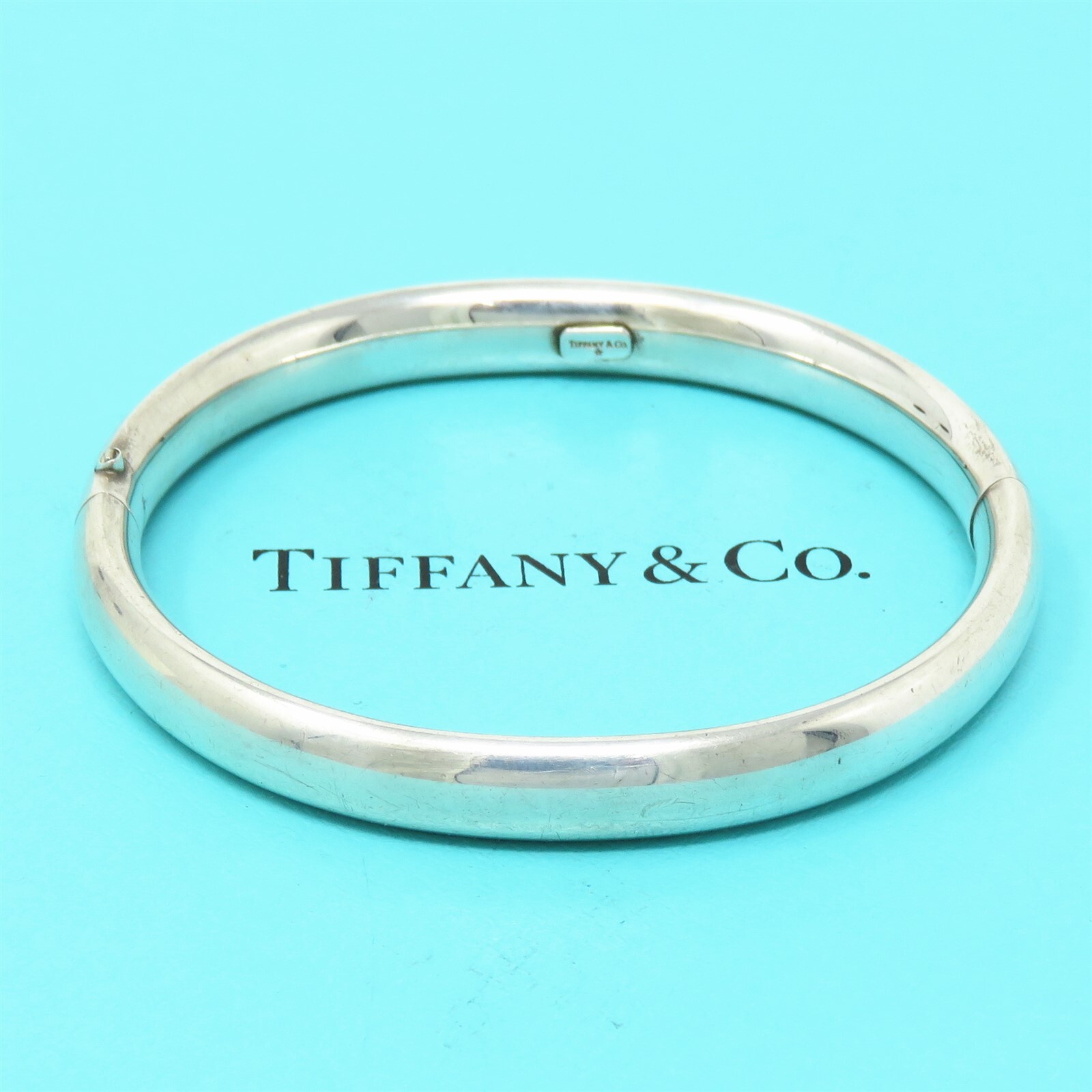 NYJEWEL Vintage Tiffany & Co. 925 Sterling Silver Hinged NYJEWEL Vintage Tiffany & Co. 925 Sterling Silver Hinged