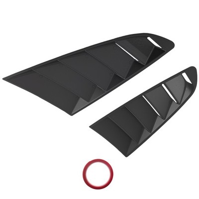 Black Window Louver Panels Side for Ford Mustang Coupe 2015-2020 ABS