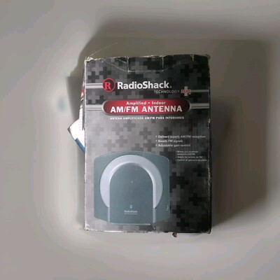 RadioShack Amplified AM/FM Antenna HIGH-GAIN BOOST FM SIGNALS 75-300ohm USED