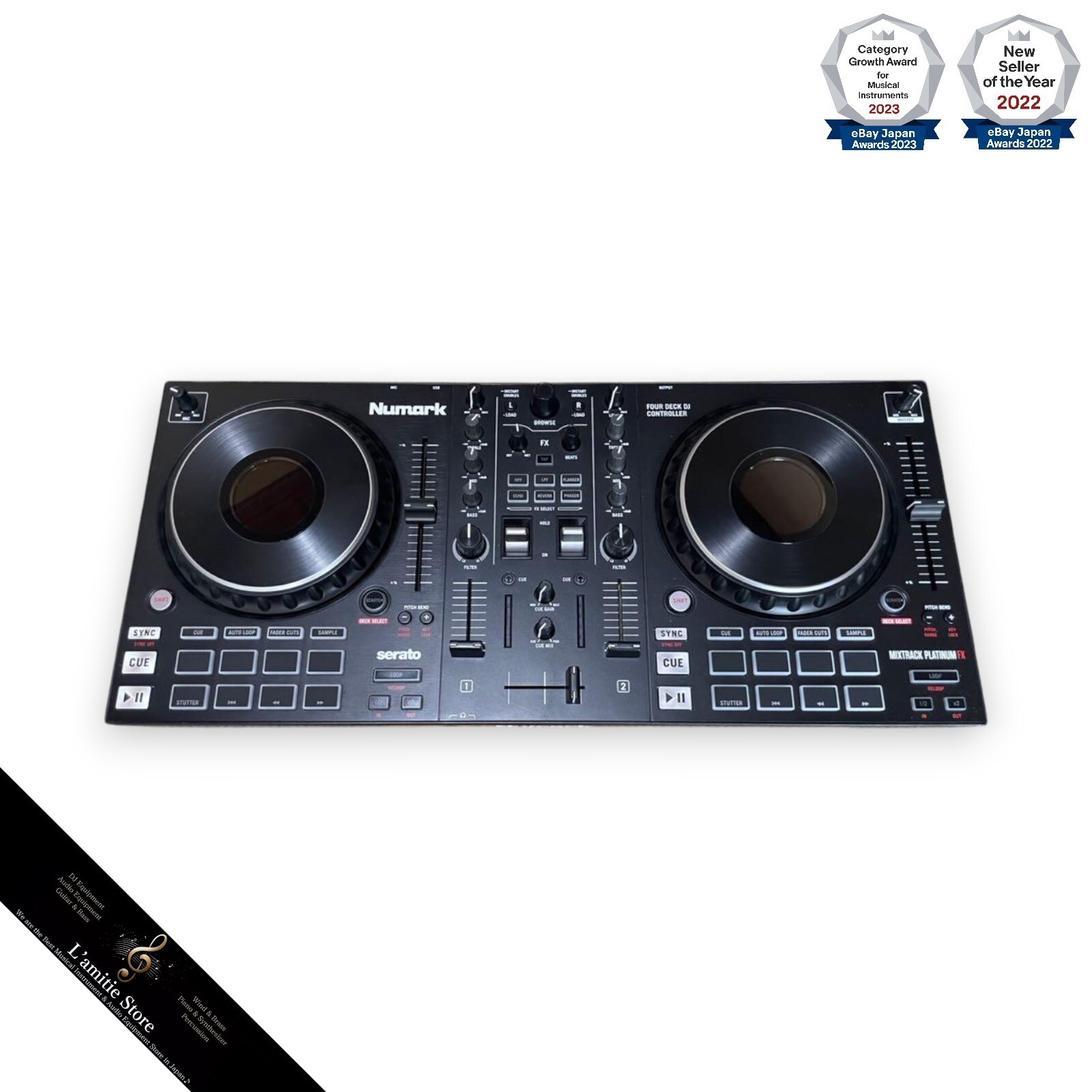 Numark Mixtrack Platinum FX DJ MIDI Physical Controller Serato Virtual 4-Channel Numark Mixtrack Platinum FX DJ MIDI Physical Controller Serato Virtual 4-Channel