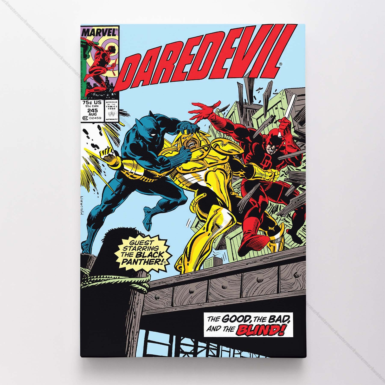 Daredevil Poster Canvas Vol 1 #245 Comic Book Art Print