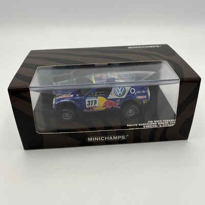 MINICHAMPS VW RACE TOUAREG RALLYE BARVELONA DAKAR 2005 GIRDON 1:43 ZITZEWIT #317