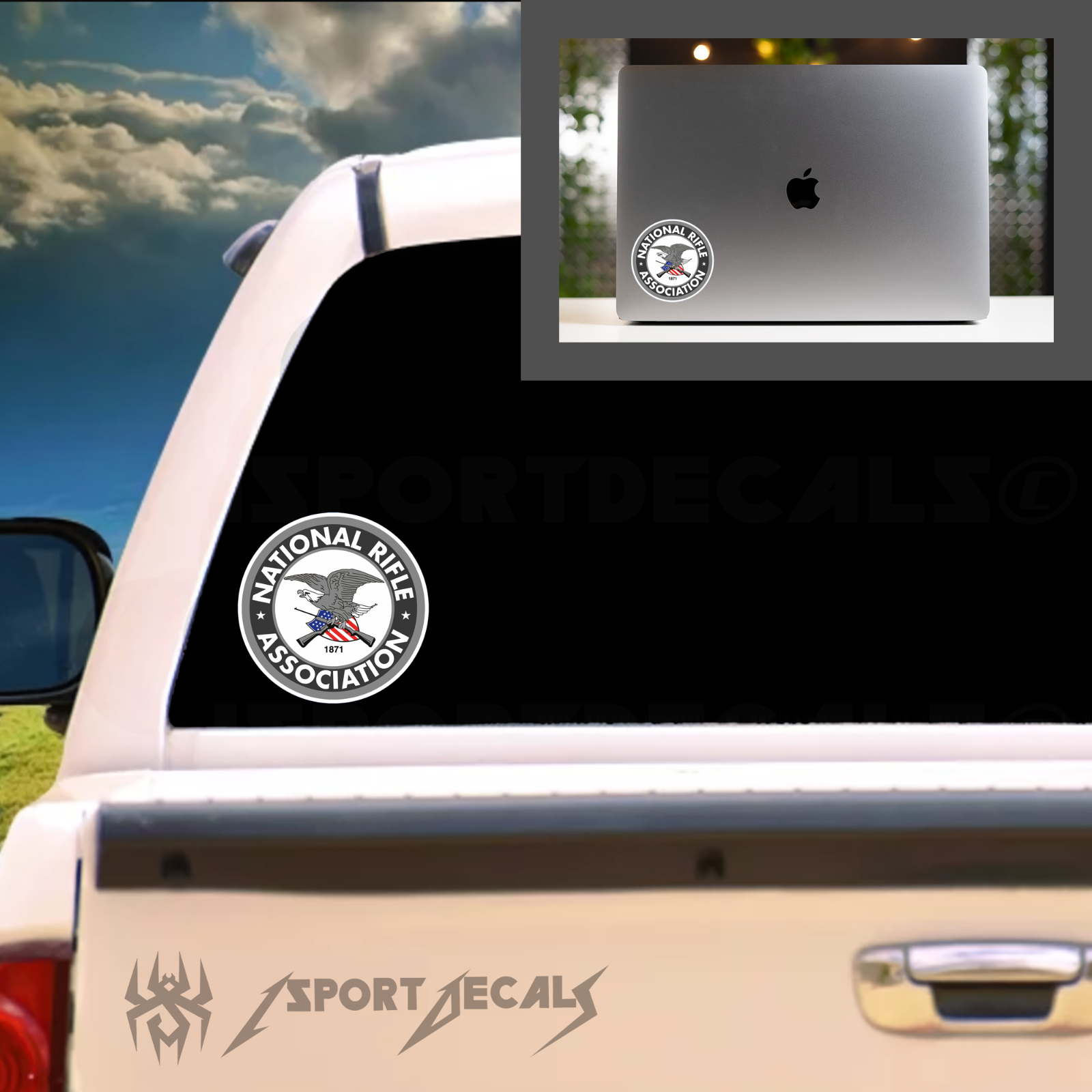 NRA National Rifle Association Tactical Grey Logo Car VINYL DECAL STICKER 159