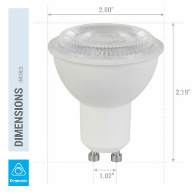 MR16 Lensed LED 6.5W Watt Twist and Lock GU10 Dimmable 25 Deg 50K Natural White