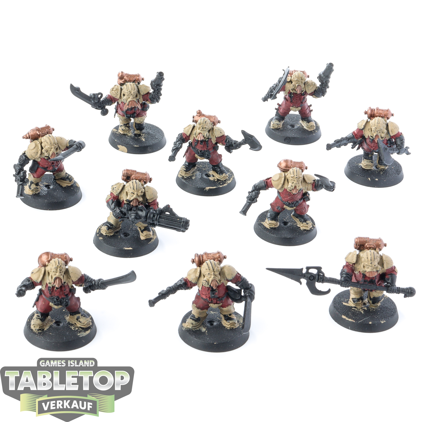 Kharadron Overlords - 10x Arkanaut Company - teilweise bemalt