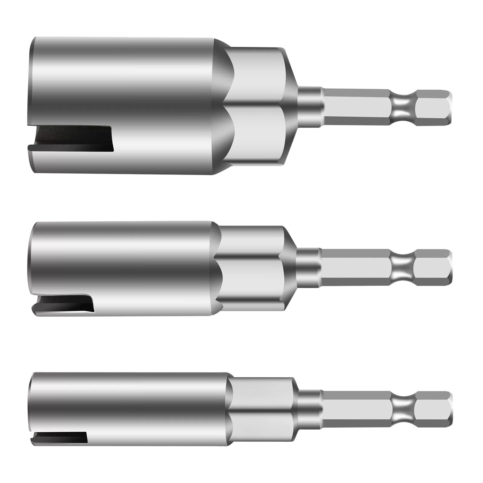 2-Piece Power Wing Nut Driver Socket Set – 1/4 Hex Shank, Alloy Steel, For Ground Rods & Panel Nuts, Professional & DIY Use