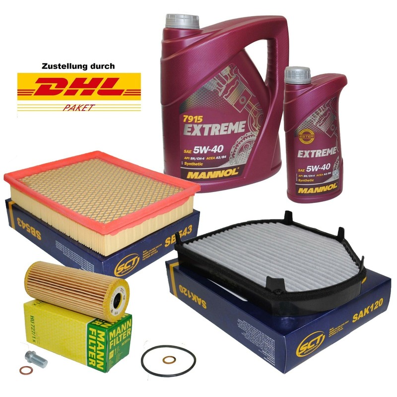 Inspektionspaket Mercedes Benz Slk R170 200 230 Kompressor Mit 6l 5w40