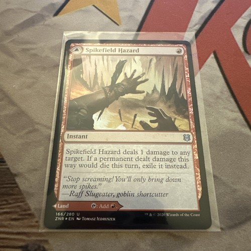MTG 再活性　ボックストッパー　foil psa10 MTG Spikefield Hazard #166/280 Foil Uncommon Zendikar Rising