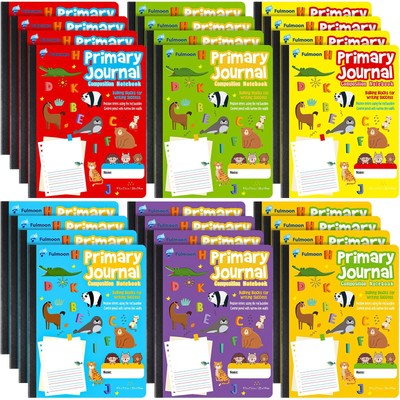 24 Pcs Primary Composition Notebooks K-2 Picture Space 80 Sheets Multicolor