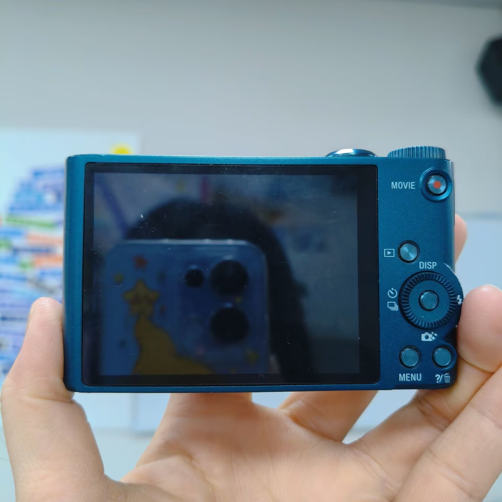 Bule - SONY Cyber-shot DSC-WX300 18.2MP 20x Zoom Compact Digital