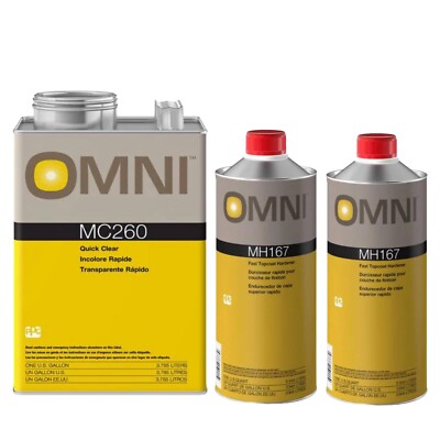 MC260 Quick Clear One GL And MH167 Hardener Two QT 2:1 Ratio Omni Plus PPG