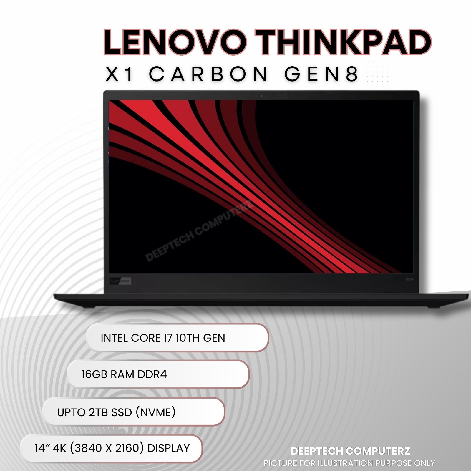 Lenovo ThinkPad X1 Carbon Gen8 Core i7 10thGen 16GB RAM 2TB