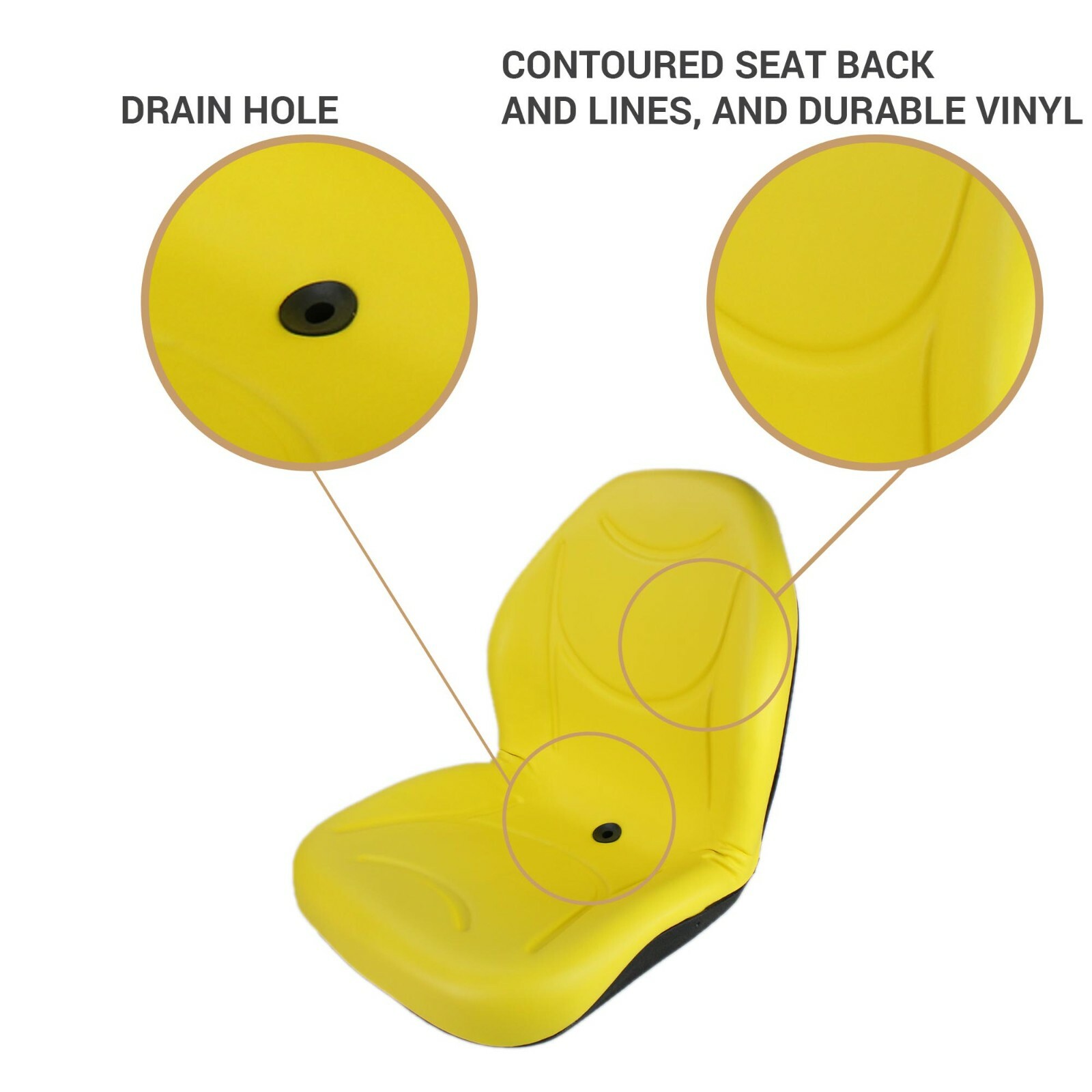 E-AM142095 DirectFit™ High-Back Seat for John Deere Lawn Tractors